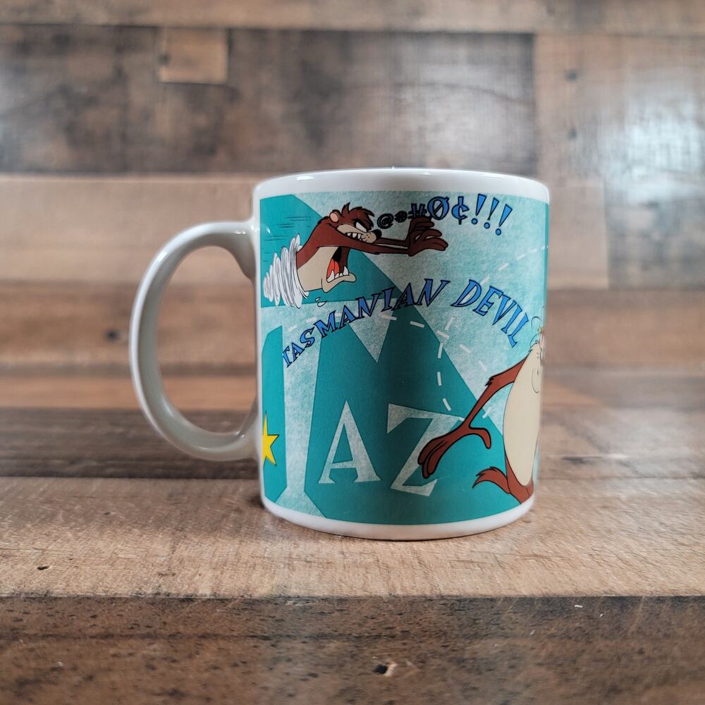 Vintage 1997 Looney Tunes Taz Tasmanian Devil Warner Bros Applause Coffee Mug